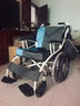 河村 日本轮椅老人折叠轻便手动推车轮椅可推可坐大轮 实心胎AY-18 AY18（45cm）坐宽 树脂轮圈 蓝色 实拍图