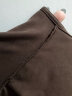 UR秋季新款女装纯欲氛围感一字领露肩褶皱收腰T恤UWG430010 深咖棕 L 晒单实拍图