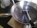 安尚炒菜锅不锈钢平底防粘蜂窝炒菜锅少油烟不怕铲电磁炉燃气灶通用 34CM带盖 34cm 实拍图