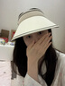 素锦初澜防晒帽子女夏季遮阳帽韩版防紫外线大檐遮脸太阳帽发箍UV空顶骑车 米色 UPF50+ 均码(55-60cm)含防风绳 实拍图