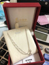 xianglongfu 18k金项链细款女闪O字链彩金K金玫瑰金锁骨链链子素链 白18K金 45cm粗款可调节(1.1mm ) 实拍图