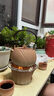 瓷牌茗茶具（cipaiming teaset）茶壶粗陶烧水壶户外酒精炉煮茶壶陶瓷围炉煮茶茶具套装 条纹古鸣壶7件+古焰精酒炉 实拍图