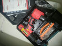 金鹿角充电手电钻双速锂电池充电冲击手枪电钻多功能电动螺丝刀 新款进口级18VF塑盒2电1充+配件 实拍图