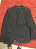 海派浩宇格子西装西服套装男修身商务正装深灰色面试职业装两件套礼服 9911深灰色 L (170) 实拍图