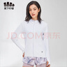 BRELRMON夏季防晒衣女男冰丝凉感连帽开衫防紫外线防晒服皮肤风衣运动外套 2020玉石白-女 M 实拍图