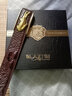 尊爵狼真鳄鱼皮带男真皮礼盒无头平滑扣针扣泰国腰带不带头送父亲男朋友 鳄鱼铜扣+鳄鱼骨皮咖啡 115cm 实拍图