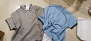 七匹狼短袖T恤男夏季凉感短T翻领POLO打底衫男装冰丝光棉透气冰爽上衣 003(中灰) 2XL 180/96A 实拍图