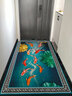 星晚入户进门口3D地垫玄关客厅防滑耐脏毯子免洗蹭灰踩脚垫可裁剪定制 3D玄关-九鱼送财 120*160cm 实拍图