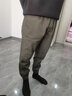 豫瑶【两件装】夏季薄款休闲裤男新款男裤宽松工装束脚时尚百搭裤子 1026黑色+1026军绿色 2XL【34-35码 体重150-170斤穿】 实拍图