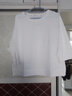 哈夫朵大码女装t恤女2025春夏季新款韩版胖mm显瘦时尚潮流百搭套装女装 5036Y#白色上衣【单件】 3XL 【建议140-160斤】 实拍图