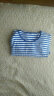 七匹鲨 海魂衫男短袖条纹t恤 男装加肥加大码蓝白条纹海魂衫男 6XL 实拍图