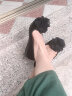 京睿老北京布鞋春秋夏季女鞋单鞋黑色工作鞋防滑平底透气一脚蹬工装鞋 黑色花朵 36 实拍图
