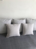 思篇沙发抱枕靠垫客厅加厚纯色亚麻简约汽车办公室腰枕床头靠枕靠背 灰色(加厚素色亚麻) 45*45cm抱枕套+枕芯 实拍图