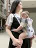 爱宝适婴儿背带前抱式解放双手抱娃神器斜挎背带腰凳升级护腰暗夜黑F02 实拍图