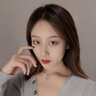 翰德思跳动的心项链女时尚锁骨链镶锆石浪漫送女友送老婆生日情人节礼物 【不刻字】金色白锆+项链 实拍图