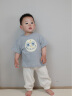 幼歌（YOUGE）婴幼儿2024新款卡通镂空短袖t恤夏季流行宽松儿童上衣 蓝色（80-90肩开扣） 90cm 晒单实拍图