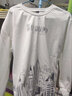 啄木鸟男士卫衣春秋季新款圆领长袖t恤ins潮牌潮流秋装宽松打底衫上衣服 061白色+001灰色 XL 实拍图