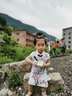 丹鸟王新款儿童旗袍夏季复古装洋气公主裙中国风小女孩宝宝女童旗袍裙子大码中国风中大童中式表演出服 粉色花（仿丝绸） 90码 实拍图