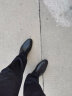 波图蕾斯皮凉鞋男士系带商务休闲皮鞋镂空透气正装鞋 6858 黑色(凉鞋) 44 实拍图