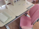 美嘉思 儿童学习桌椅套装 小学生书桌小户型 实木家用写字桌 1.2M套装+陪读凳粉 晒单实拍图