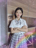 萧遇（XIAOYU）jk制服套装水手服百褶半身裙夏季小个子包臀a字一步短裙学生校服 套装+领带#73751 XL (建议115-125斤) 实拍图