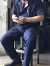 能盾工作服夏季工装短袖男女套装劳保服电焊工装厂服企业服饰定制 藏青色套装 2XL 实拍图