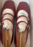 百丽法式复古玛丽珍鞋女鞋新款小皮鞋单鞋B1199AQ3 红色 36 晒单实拍图