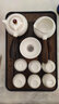 瓷牌茗茶具（cipaiming teaset）羊脂玉功夫茶具套装家用泡茶壶高端送礼德化白瓷喝茶盖碗茶杯整套 羊脂玉瓷《金福》侧把壶套 10件 实拍图