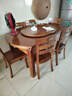 莱仕达京东居家优选实木餐桌椅伸缩折叠家用饭桌H06 1.38桌+6椅+转 实拍图