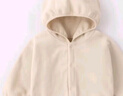 嘟嘟家宝宝连帽外套加厚韩版冬装小童纯色上衣时髦女儿童童装保暖冬季 香芋粉 130 实拍图