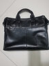 七匹狼商务公文包男头层牛皮横款手提包休闲大容量电脑 黑色1A1910182-01 长400mm厚度110mm高300mm 实拍图