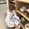 娇茹妮 港风chic复古加绒加厚连帽卫衣女秋冬宽松情侣装慵懒风外套ins潮 白色薄款 L （110—129斤） 实拍图