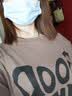 萨姆依 心形字母设计感小短袖t恤女夏季2021年新款宽松ins潮牌原宿风oversize学生半袖上衣 驼色 M 实拍图