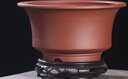 神力花盆 盆景盆 精品古典陶瓷紫砂绿多肉植室内桌面素面带托紫砂花盆 s1259枣红泥矮贵妃+黑托 大 实拍图