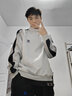 情侣卫衣男女秋冬季2025新款美式宽松套头无帽外套男学生百搭上衣 MWZXF-Y206灰色【加绒加厚】 XL 实拍图