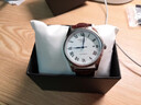 灵豚（LINGTUN）考试用机械表 手表男全自动机械表 牛皮带男士手表蝴蝶扣潮流腕表 白面罗马咖啡带 实拍图