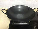 珍珠生活（Pearl Life）铁锅单面凹凸双耳圆底炒菜锅家用无涂层不易粘炒锅中式燃气灶锅具 39cm H-394 实拍图