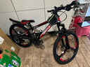 EG7山地自行车成人学生变速越野单车双减震赛车26寸青少年男女 三刀【升级减震 超强承重】黑红 24寸30速【适合：145-165CM】 实拍图