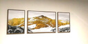 古客客厅装饰画晶瓷画【铝合金框】麋鹿轻奢新中式抽象水墨山水现代简约餐厅挂画壁画玄关沙发背景墙有框画 旭日东升A款 (左右40*60+中间80*60)CM拉丝亮钛金框 实拍图