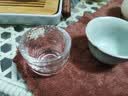 和风四季 玻璃品茗杯耐热茶杯个人杯主人杯茶具功夫茶杯一口杯锤目纹杯子 （D款）直口品茗杯（35ml） 实拍图