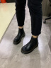 马丁（DR.MARTENS）春夏2976 Quad 机车靴光面皮黑色厚底女款切尔西靴 黑色 37 实拍图