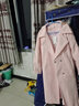 贵兰姿秋冬毛呢大衣女装双面呢收腰中长款2024年新款学生呢子外套女士 粉色夹棉款 L（125-145斤） 实拍图