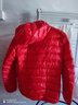 雅鹿轻薄羽绒服女短款连帽秋冬新款90绒轻便外套ap 中国红 180/XXXL 实拍图