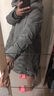 亦朵白鹅绒羽绒服女中长款冬季显瘦黑色羽绒服加厚外套羽绒衣 青绿灰  L 实拍图