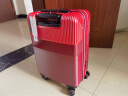 新秀丽（Samsonite）行李箱时尚可扩展硬箱旅行大容量轻盈结婚陪嫁箱子男女\GN0 红色 20英寸 晒单实拍图