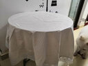 千千锦（QianQianjin） 千千锦圆桌桌布塑料PVC圆形圆桌布圆餐桌布台布防水防油免洗 三号花边 圆形直径150cm桌布 实拍图