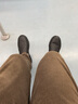 斯凯奇（Skechers）商务休闲皮鞋男一脚蹬工作鞋舒适低帮休闲鞋流行正装鞋 77157 黑色/BLK 39.5 实拍图