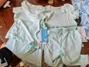 小蓝象（hinos）排汗速干服春夏儿童睡衣打底家居服 月光绿-短袖7分裤套装 120  实拍图