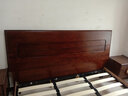 华日 家居现代中式全实木简约床 储物床 双人床 胡桃色排骨架单床 1800*2000 实拍图