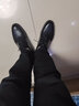海澜之家HLA皮鞋男士正装商务透气德比鞋HAAPXM1EBG075 黑色冲孔41 实拍图